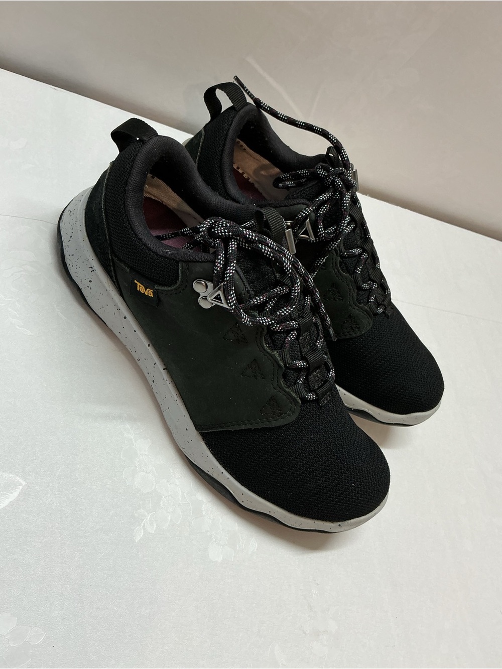 Teva Men's Black and White Trail-Inspired Sneaker